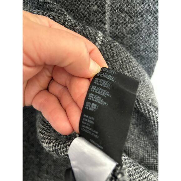 Anthropologie Solenne Coatigan Windowpane Gray/White Size XS Longline Cardigan - Picture 4 of 5